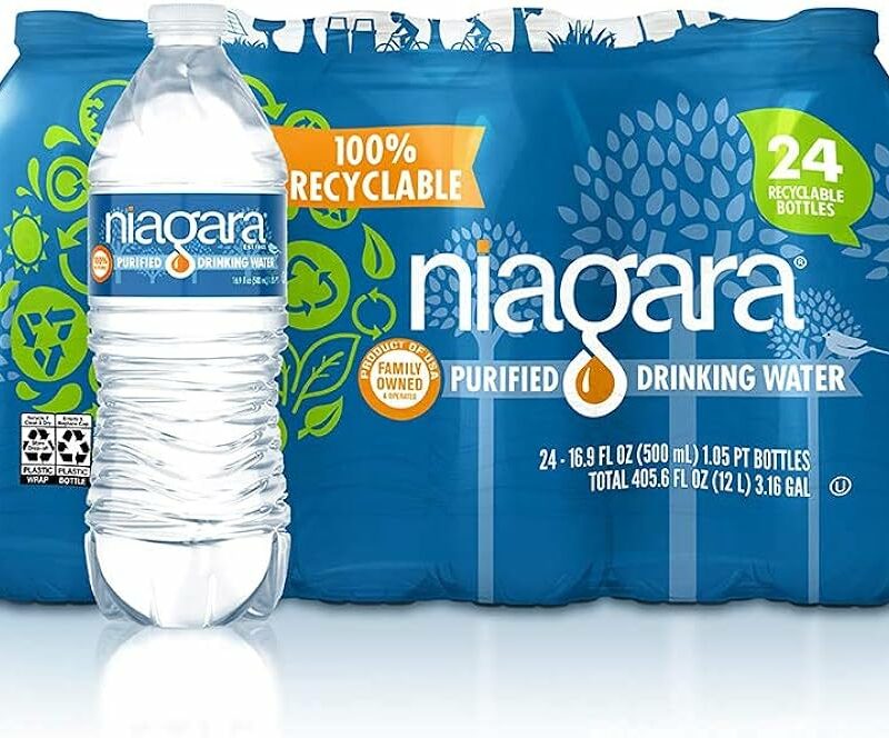 A pack of 24 Niagara water bottles on a white background.